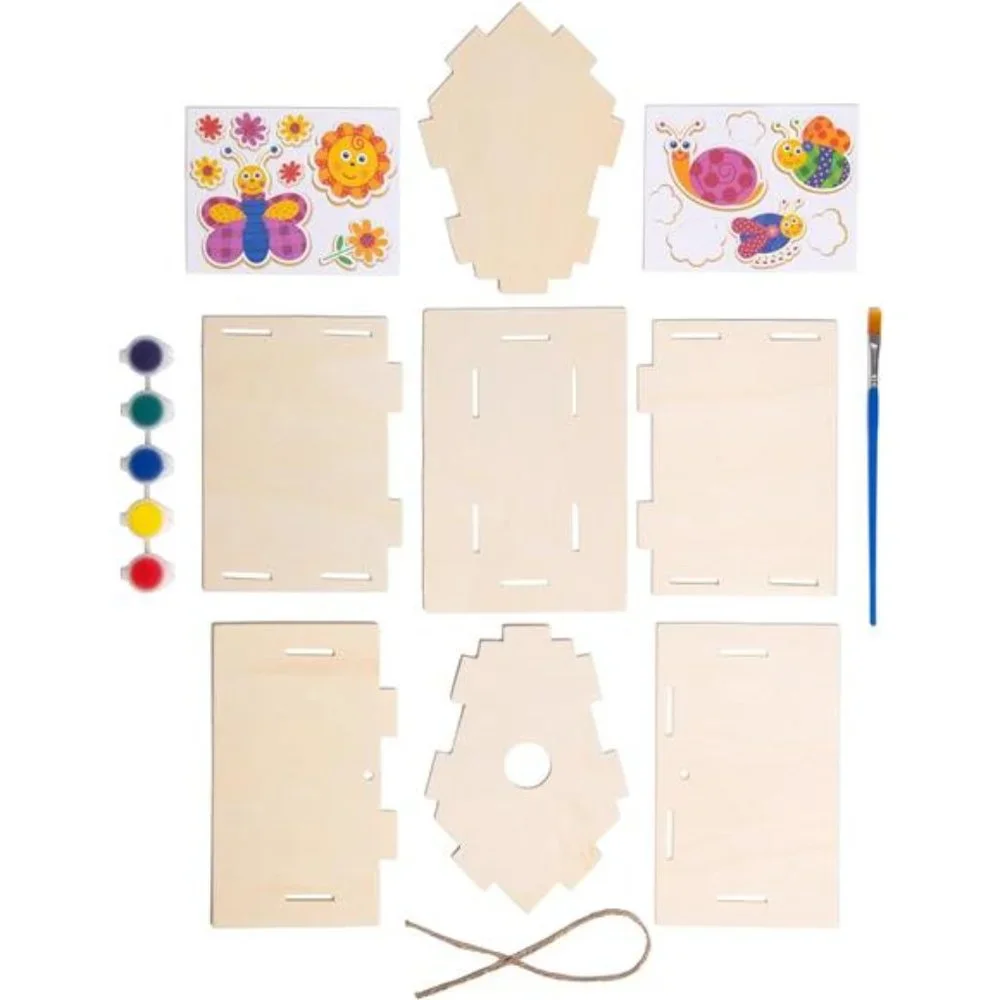 12 DIY Wooden Birdhouses - Kids Bulk Arts and Crafts Set, Crafts for Adults
